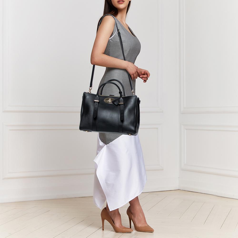 Mulberry Black Leather Bayswater Tote 6