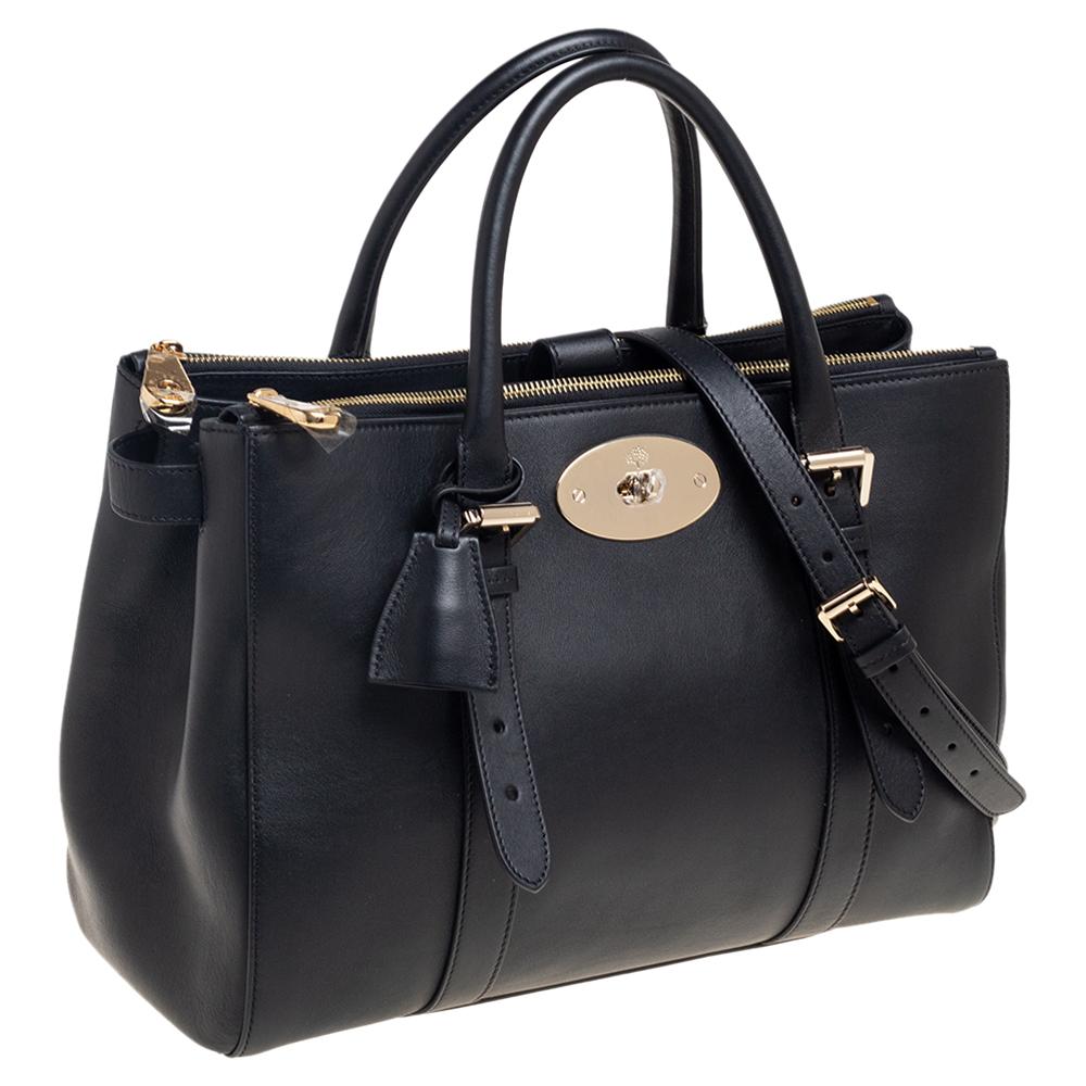 Mulberry Black Leather Bayswater Tote 7