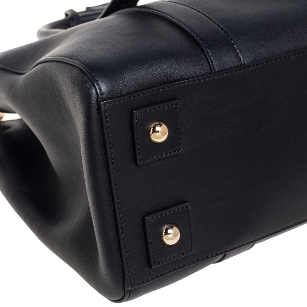 Mulberry Black Leather Bayswater Tote In Good Condition In Dubai, Al Qouz 2