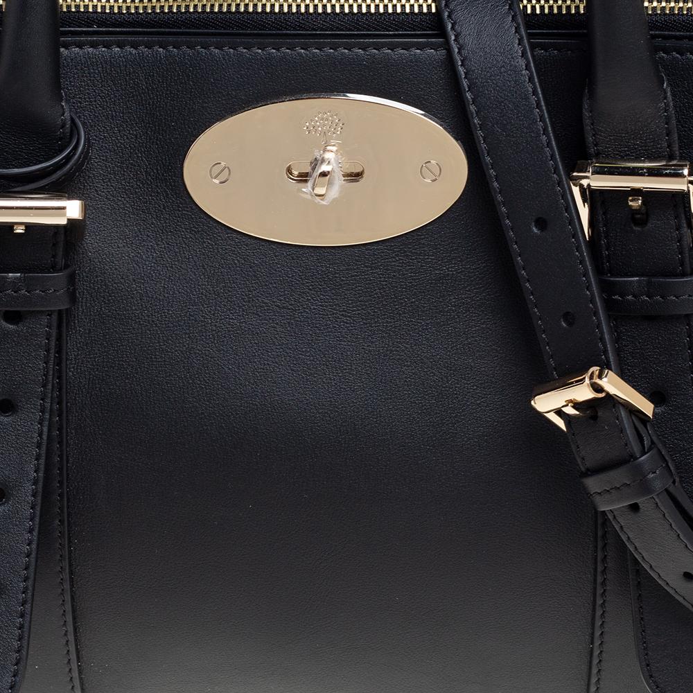 Mulberry Black Leather Bayswater Tote 1