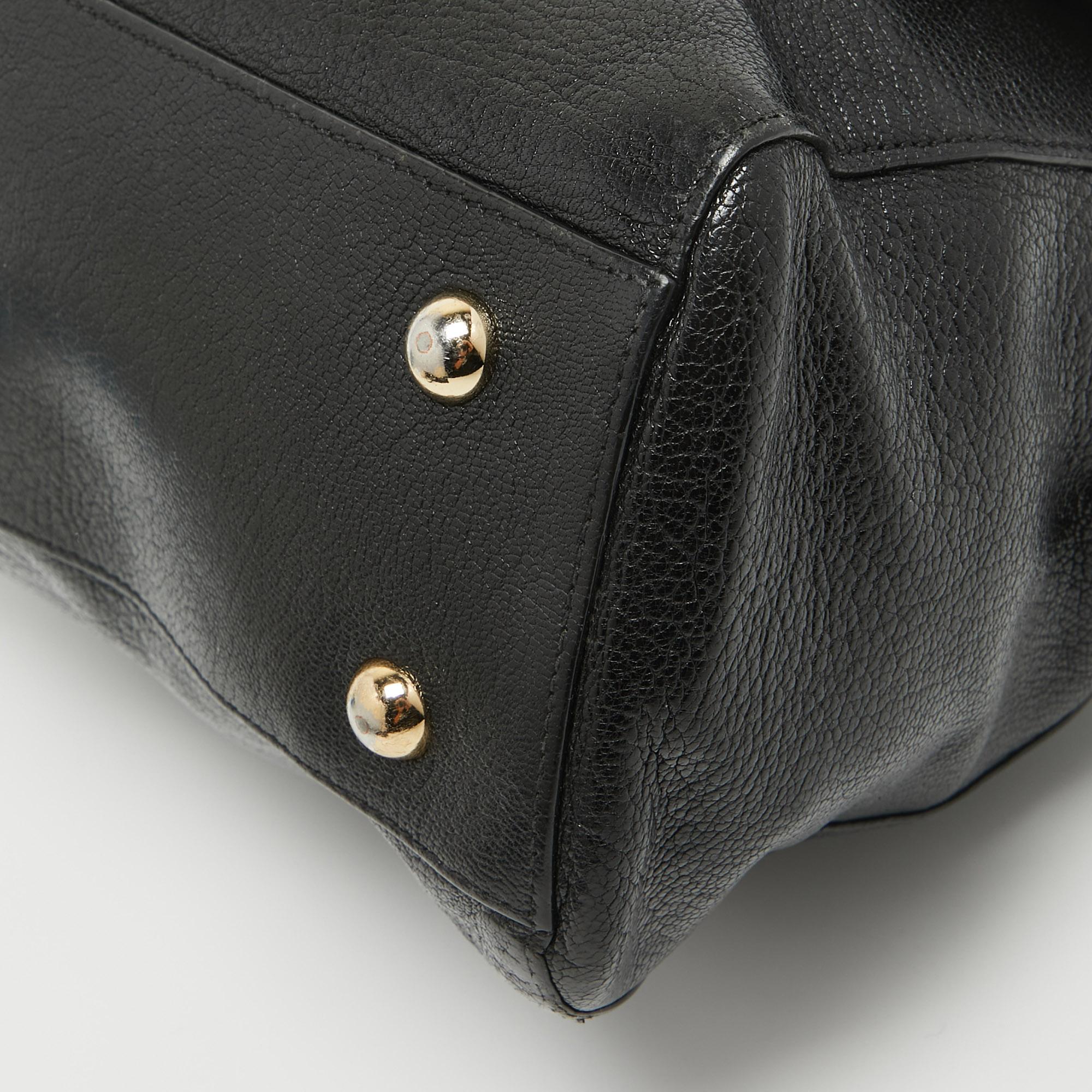 Mulberry Del Rey Tasche aus schwarzem Leder im Angebot 9