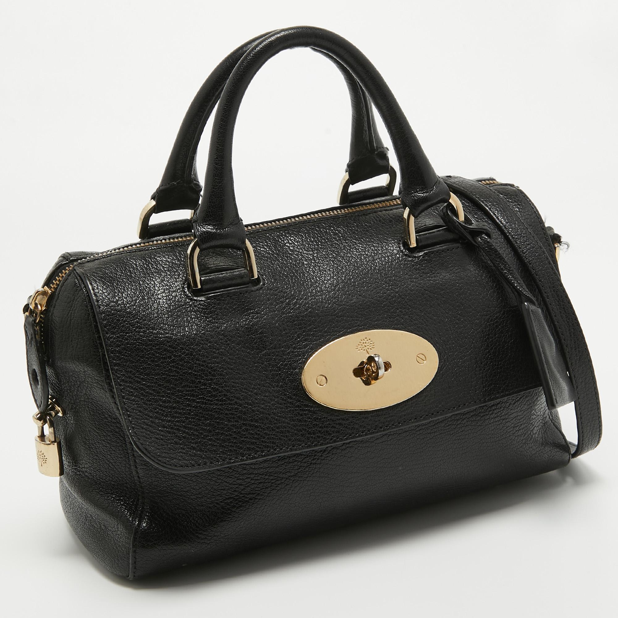 Mulberry Black Leather Del Rey Bag For Sale 4