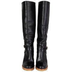 MULBERRY DORSET - Bottes montantes hauteur genou en cuir noir 40