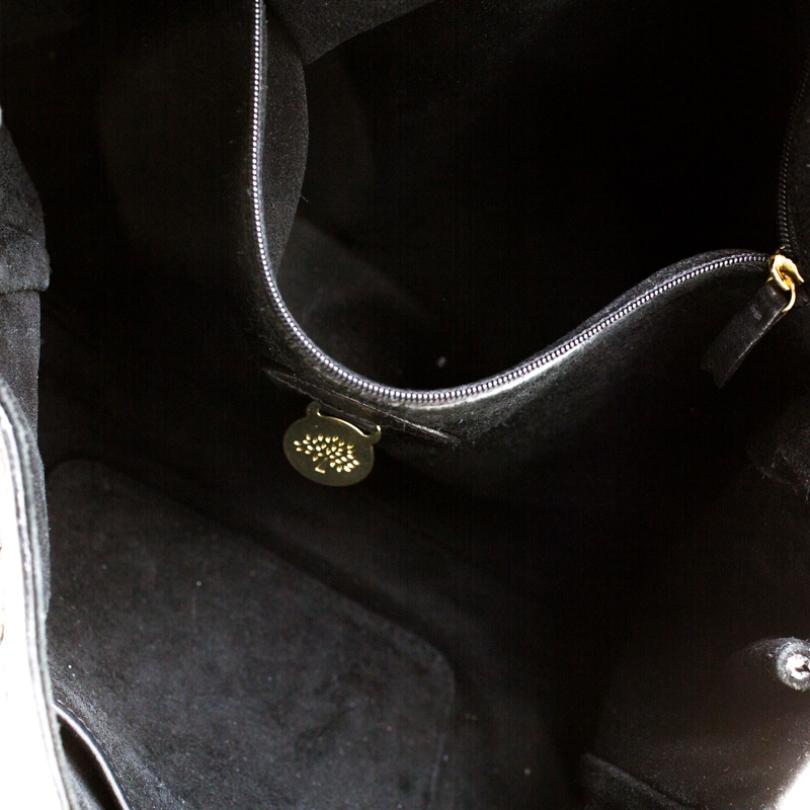 Mulberry Black Leather Large Margaret Shoulder Bag In Fair Condition In Dubai, Al Qouz 2