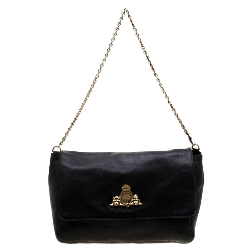 Mulberry Black Leather Large Margaret Shoulder Bag