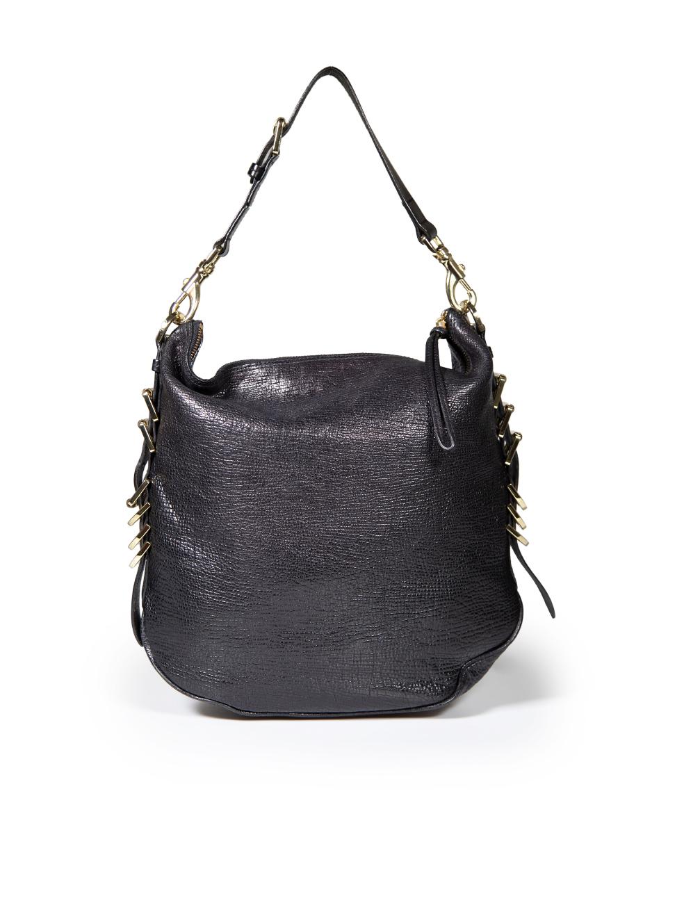 Mulberry Black Leather Mila Hobo In Good Condition For Sale In London, GB