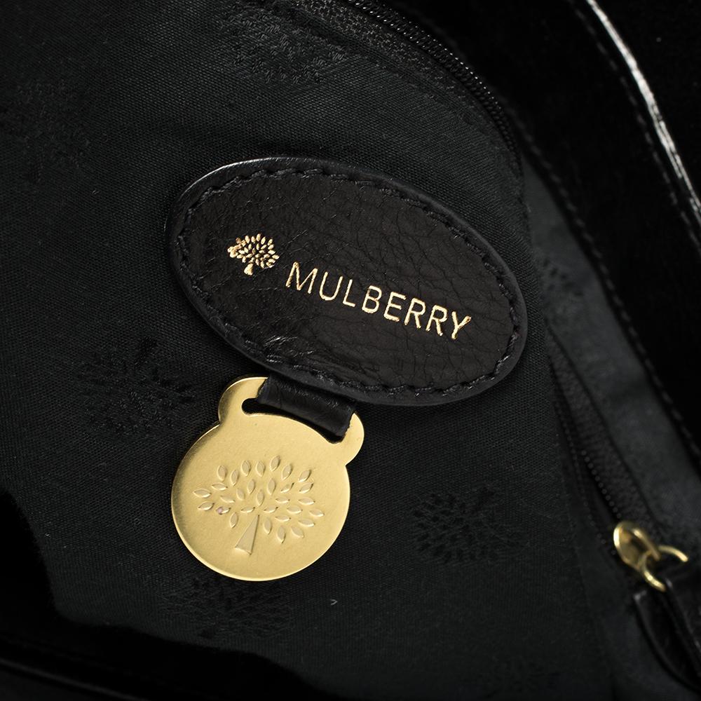 Mulberry Black Leather Oversized Alexa Satchel 6