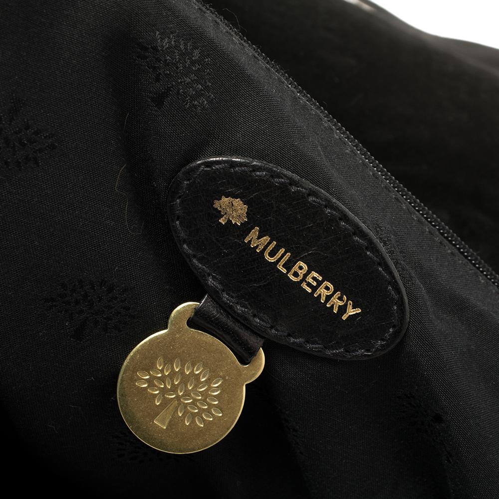 Mulberry Black Leather Oversized Alexa Satchel 3