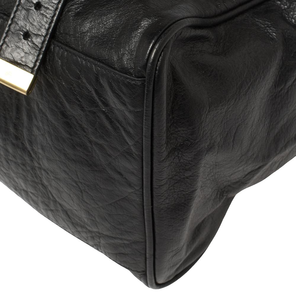 Mulberry Black Leather Oversized Alexa Satchel 8