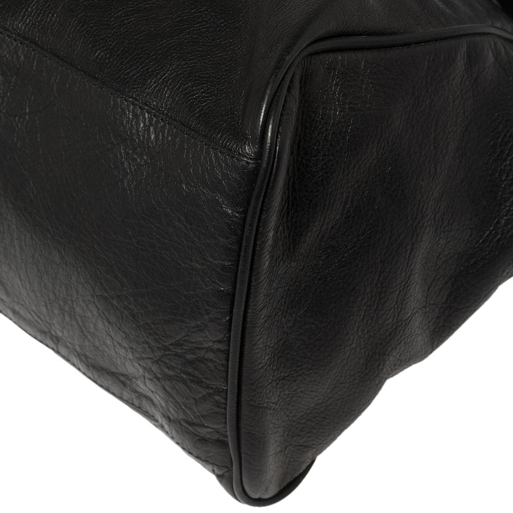 Women's Mulberry Black Leather Oversized Alexa Satchel