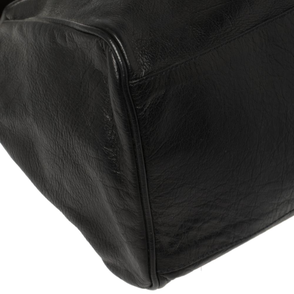 Mulberry Black Leather Oversized Alexa Satchel 1