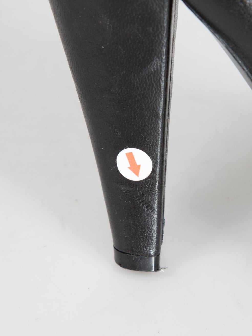 Mulberry Escarpins en cuir noir avec nœud Taille IT 39.5 en vente 5