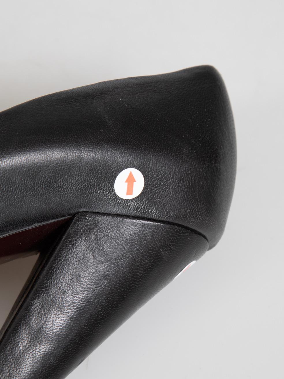 Mulberry Escarpins en cuir noir avec nœud Taille IT 39.5 en vente 3