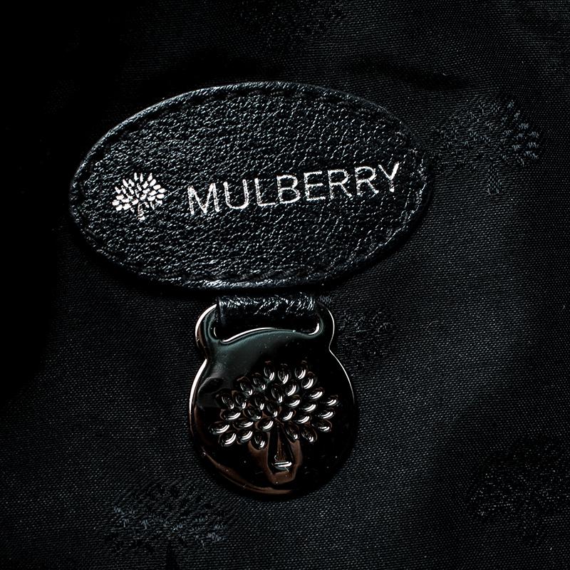 Mulberry Black Leather Push Lock Clutch 5