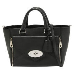 Fourre-tout Willow en cuir noir de Mulberry