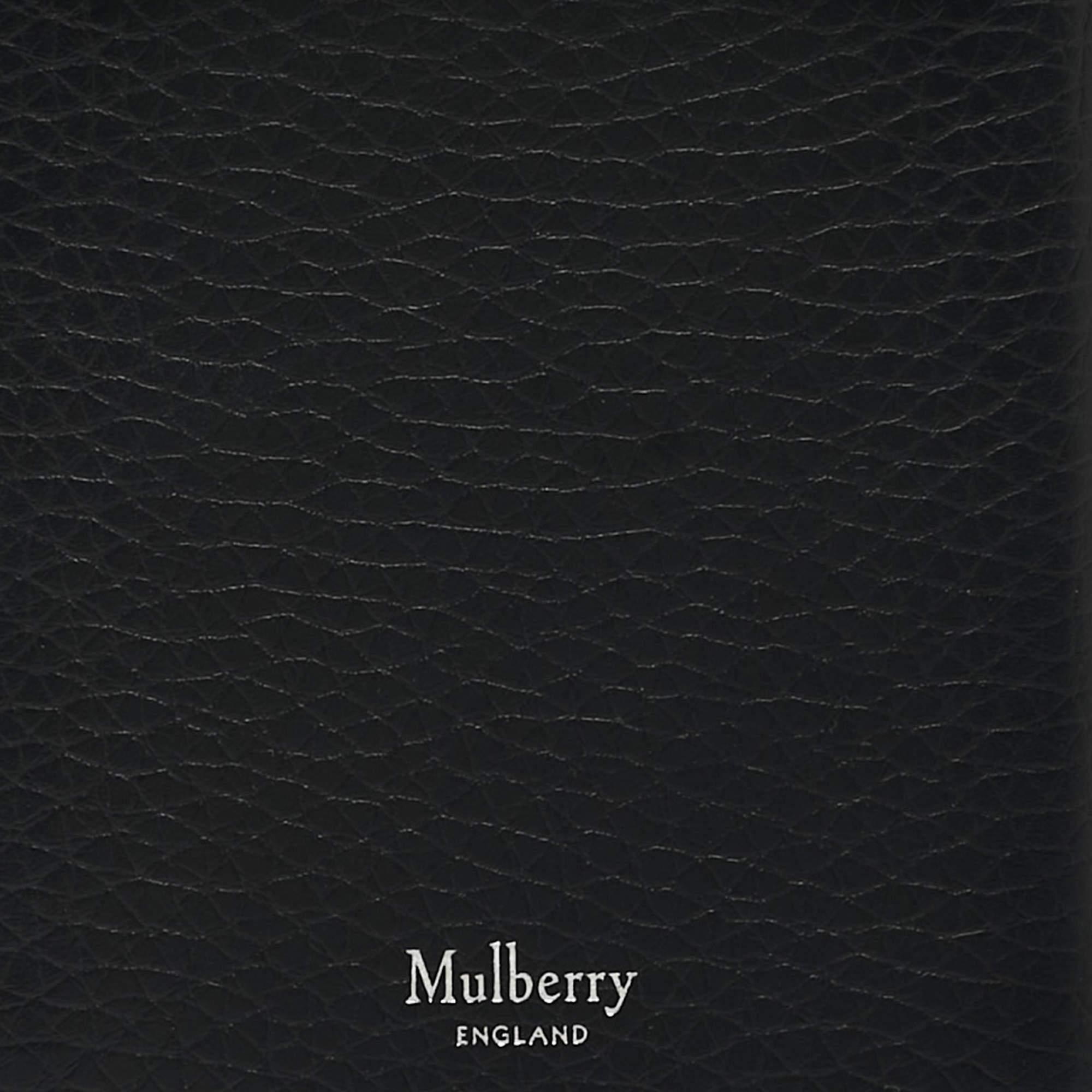 Mulberry Black Leather Strap Phone Case For Sale 3