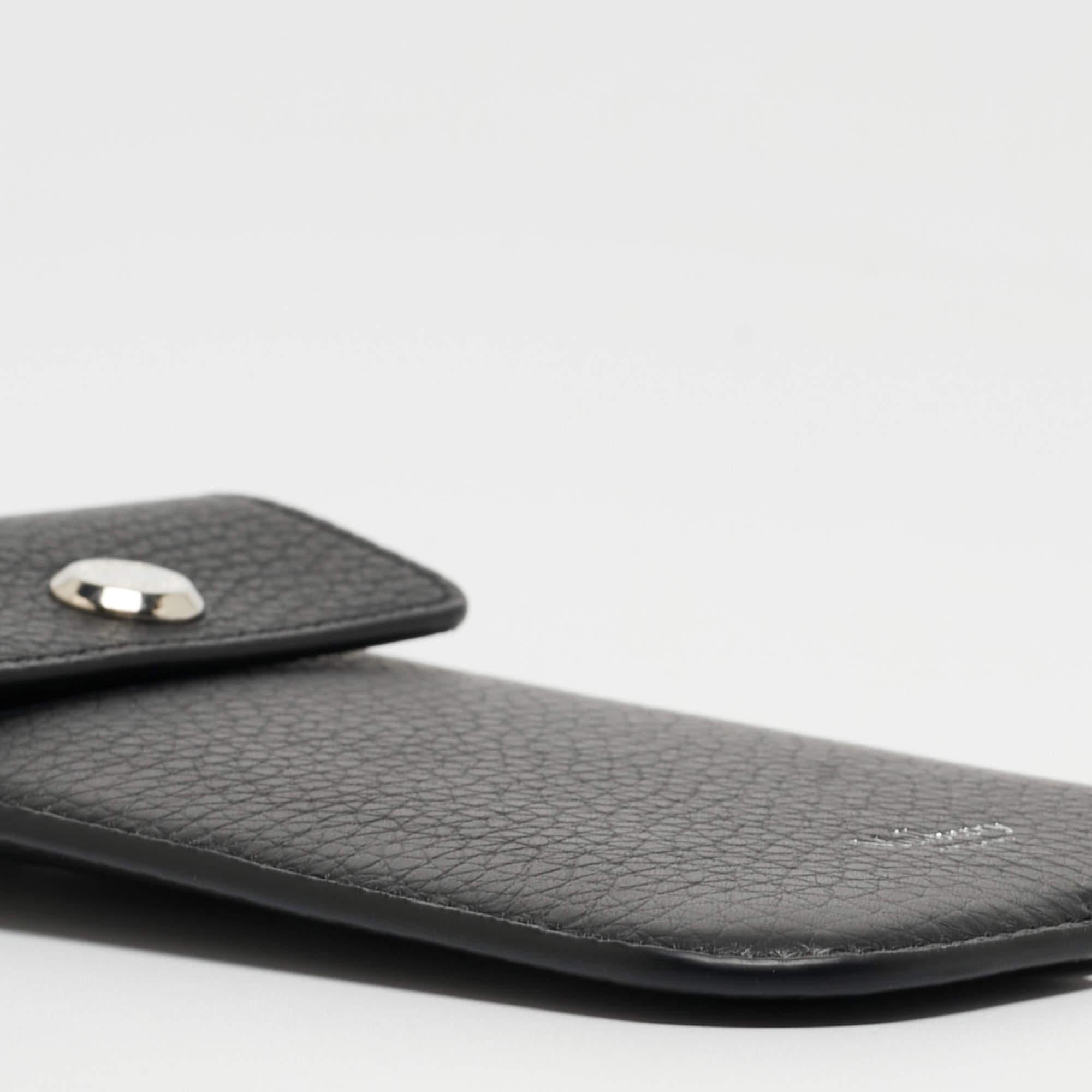 Mulberry Black Leather Strap Phone Case For Sale 4