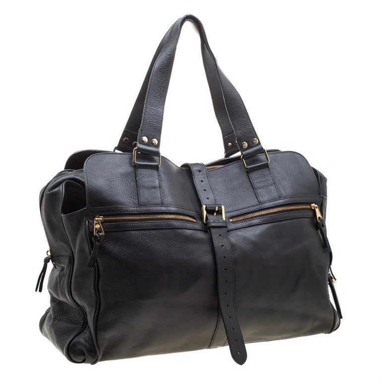 Mulberry Black Leather Travel Bag For Sale at 1stDibs
