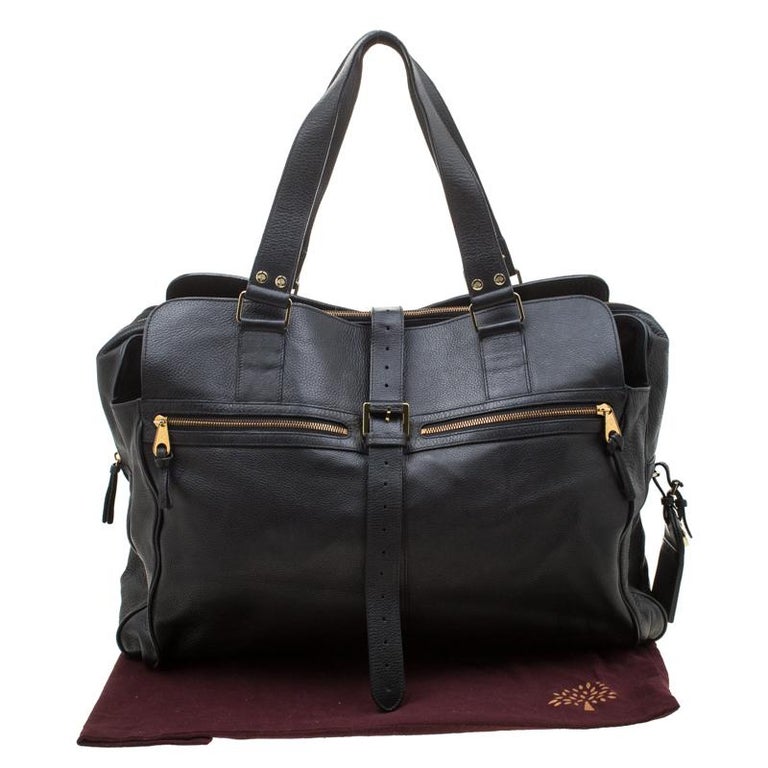 Mulberry Black Leather Travel Bag For Sale at 1stDibs