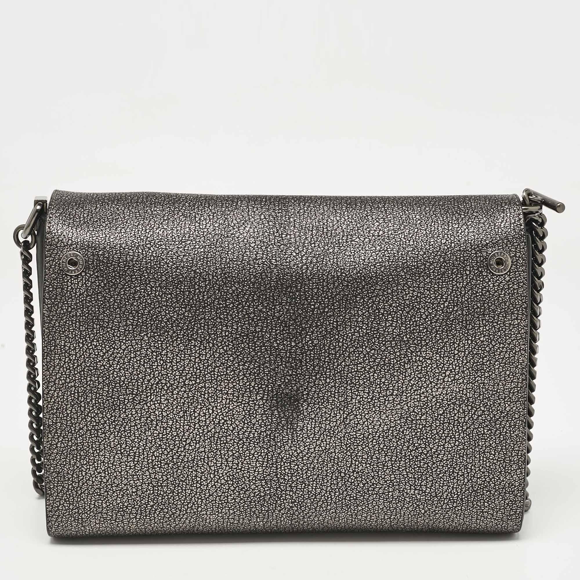 Women's Mulberry Black/Metallic Leather Delphie Duo Chain Shoulder Bag