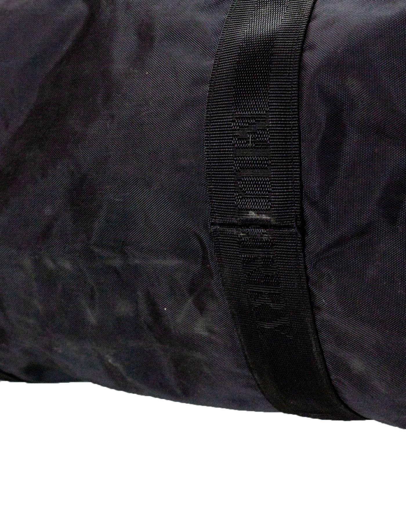 Mulberry Black Nylon Duffle Travel Bag In Excellent Condition In New York, NY