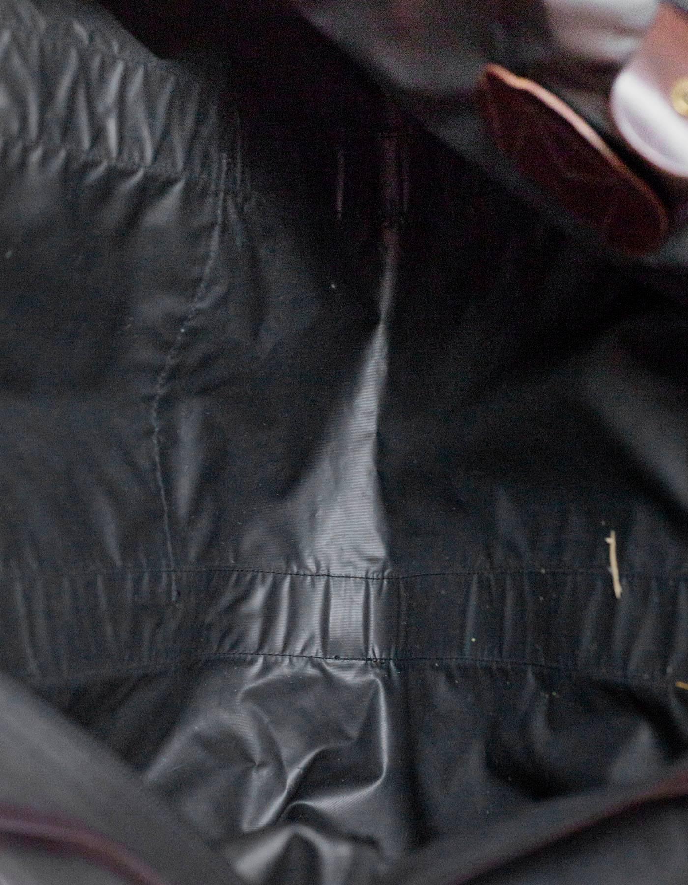 Women's or Men's Mulberry Black Nylon Duffle Travel Bag