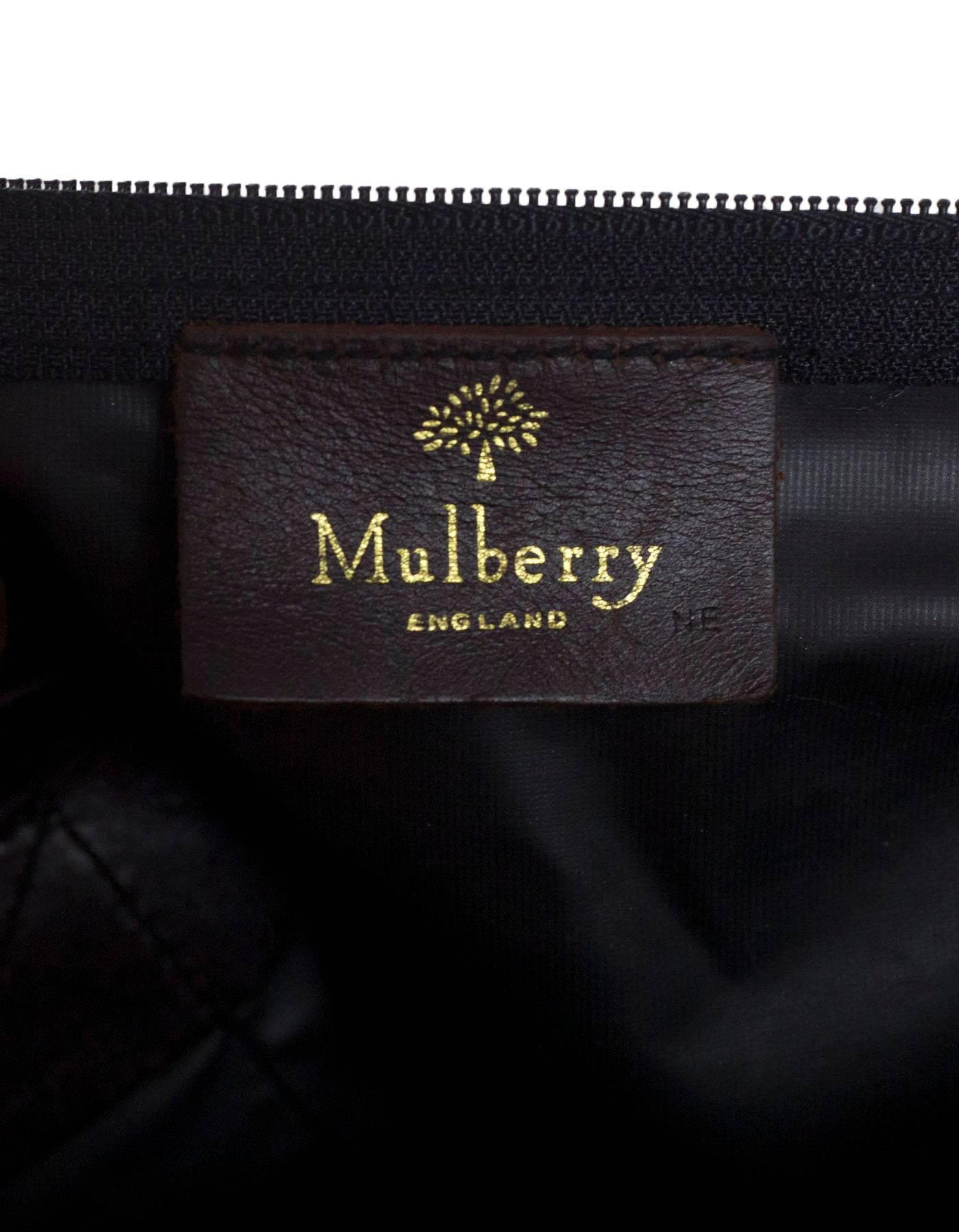 Mulberry Black Nylon Duffle Travel Bag 1