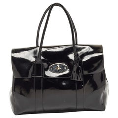 Mulberry Black Patent Leather Bayswater Satchel