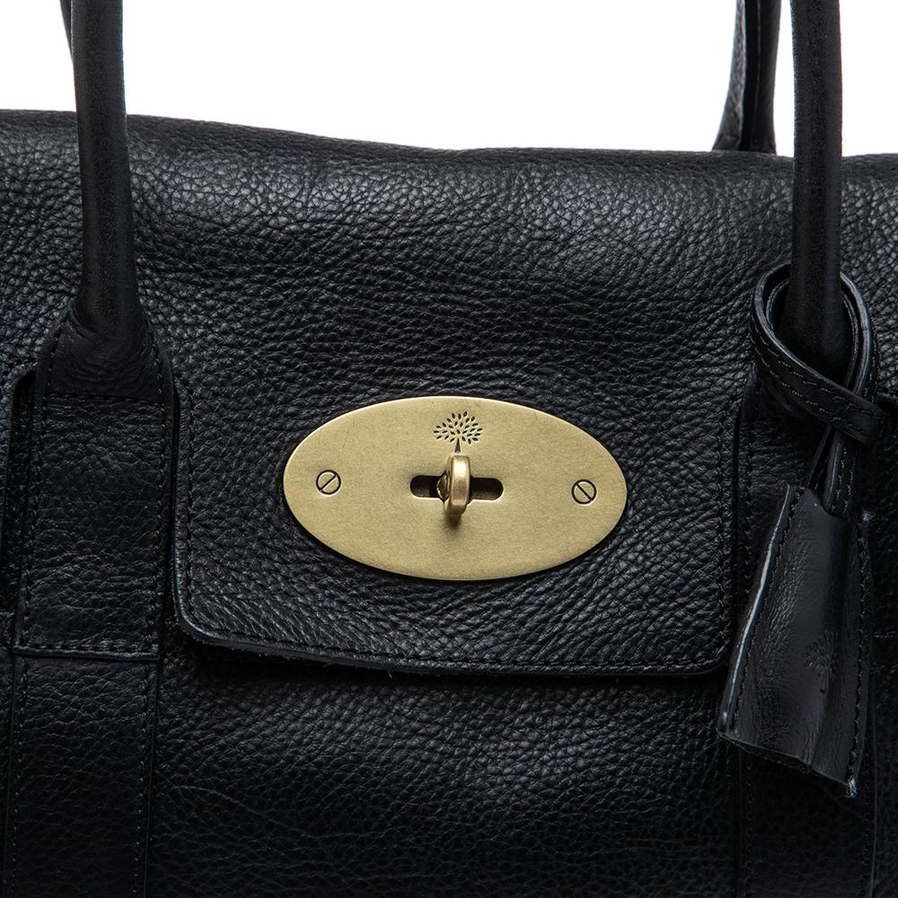 Mulberry Black Pebbled Leather Bayswater Satchel 1
