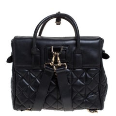 Mulberry Black Quilted Leather Cara Delevingne Convertible Bag