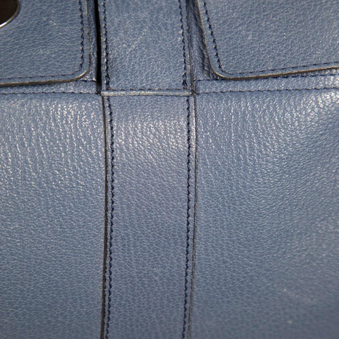 Mulberry Blue Leather Bayswater Handbag For Sale 1