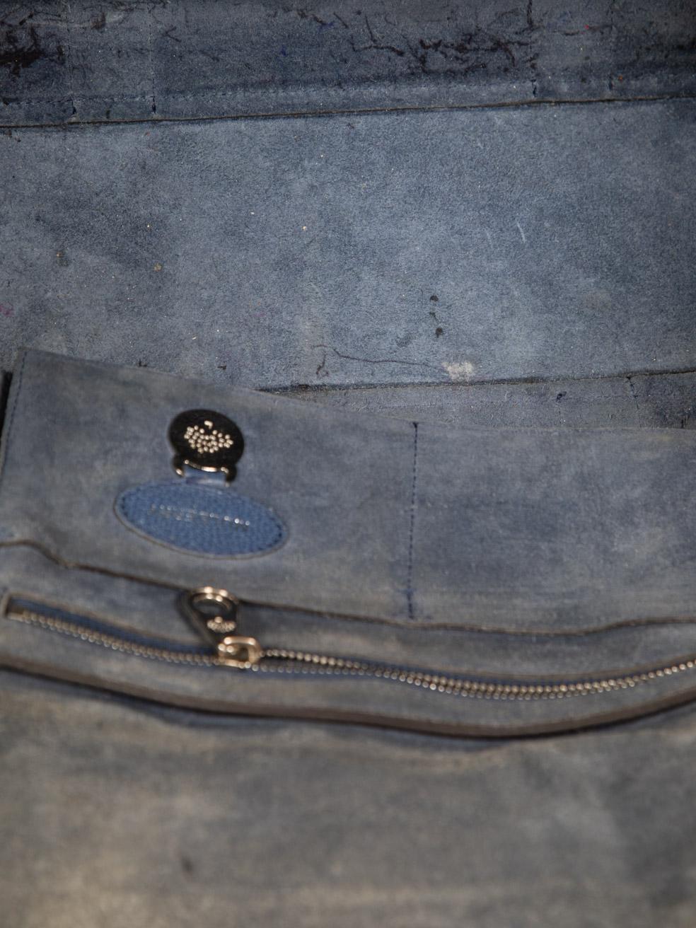 Mulberry Blue Leather Bayswater Handbag For Sale 2