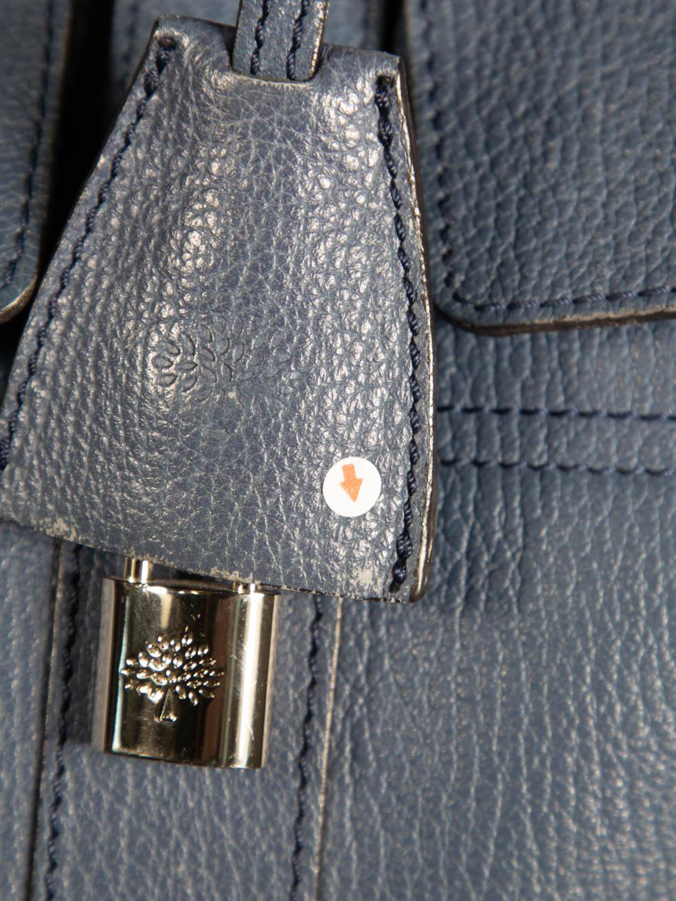 Mulberry Blue Leather Bayswater Handbag For Sale 3