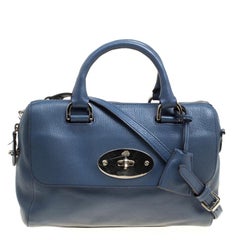 Mulberry Blue Leather Del Rey Top Handle Bag
