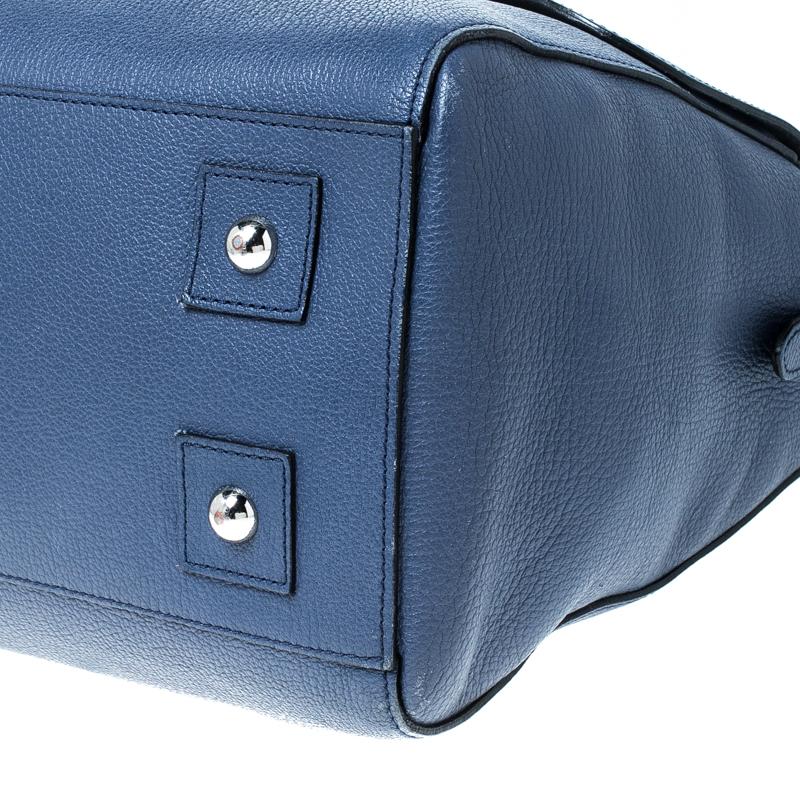 Mulberry Blue Leather Medium Del Rey Satchel 2