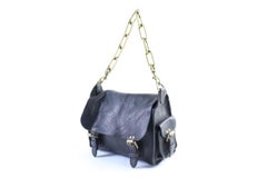 Mulberry Brooke Chain Flap 30mr0315 Black Leather Shoulder Bag