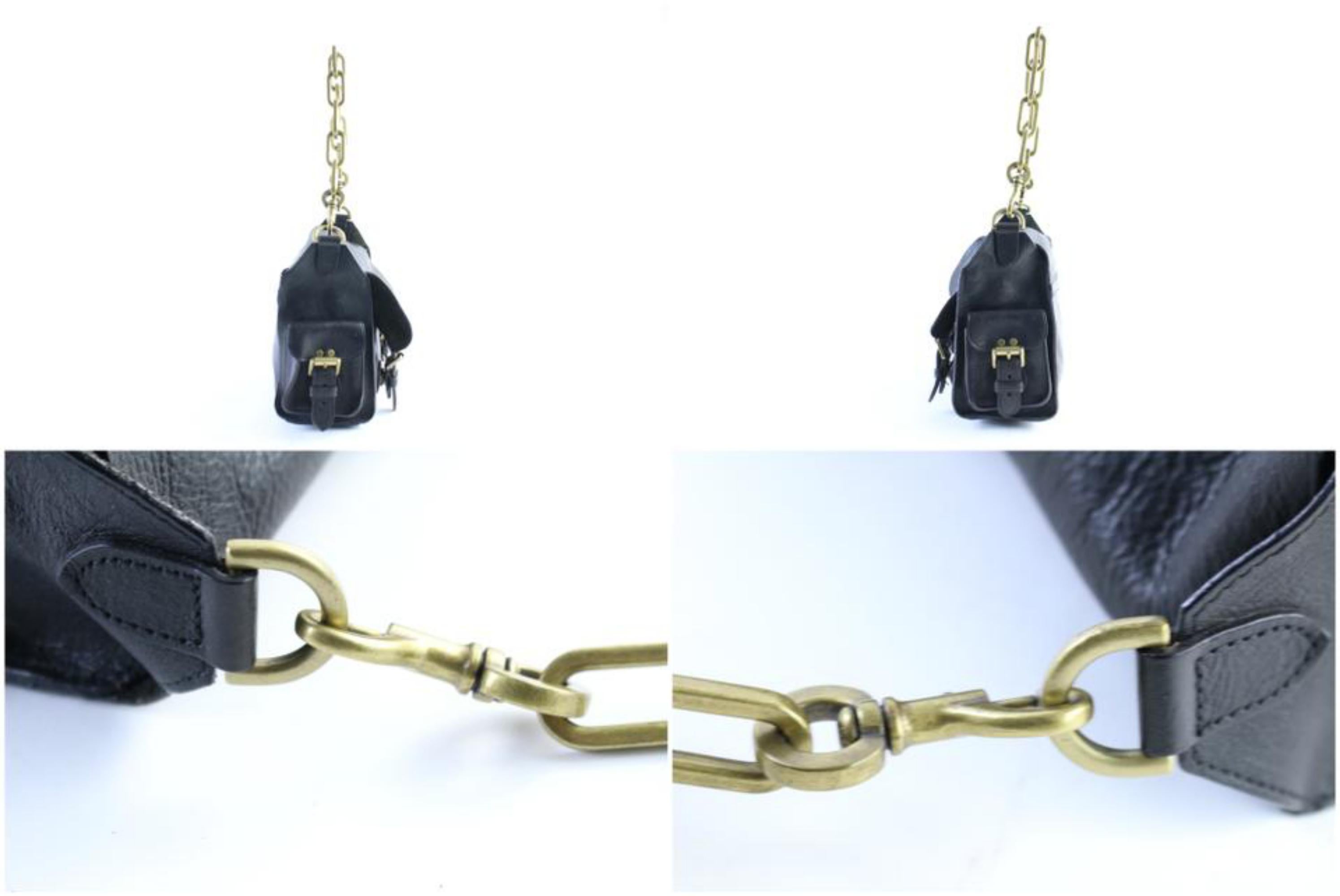 Mulberry Brooke Chain Flap 30mr0315 Black Leather Shoulder Bag For Sale 1