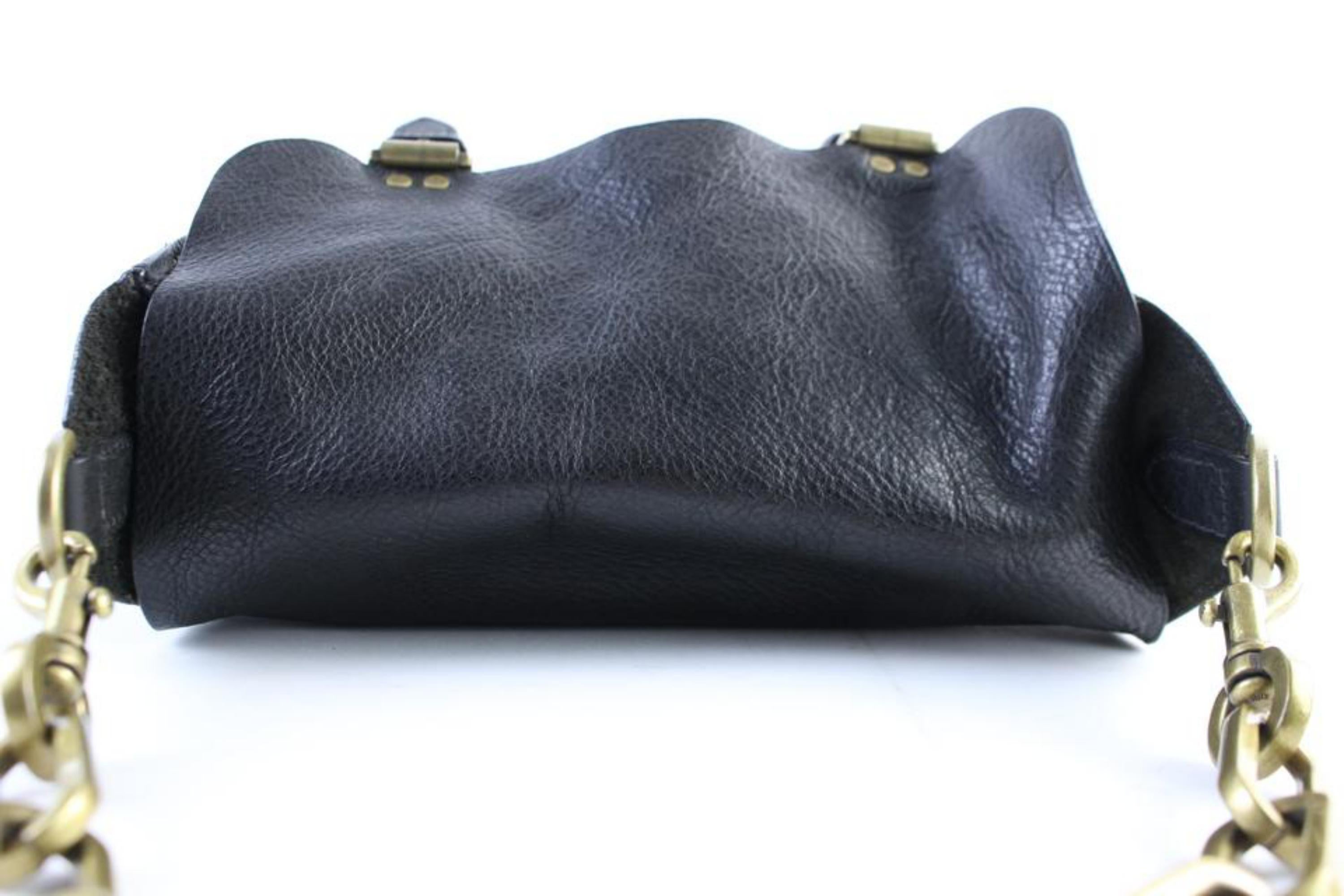 Mulberry Brooke Chain Flap 30mr0315 Black Leather Shoulder Bag For Sale 5