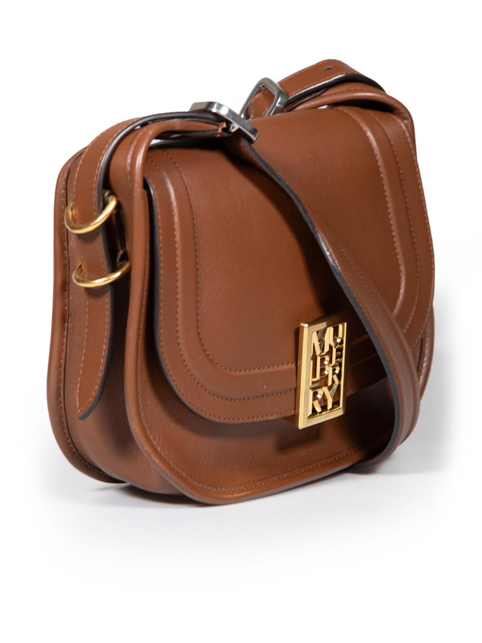 CONDITION is Very good. Minimal wear to bag is evident. Minimal wear to hardware with scratches seen as well as a small mark on the back is seen on this used Mulberry designer resale item.
 
 
 
 Details
 
 
 Model: Sadie
 
 Brown
 
 Calf leather
 
