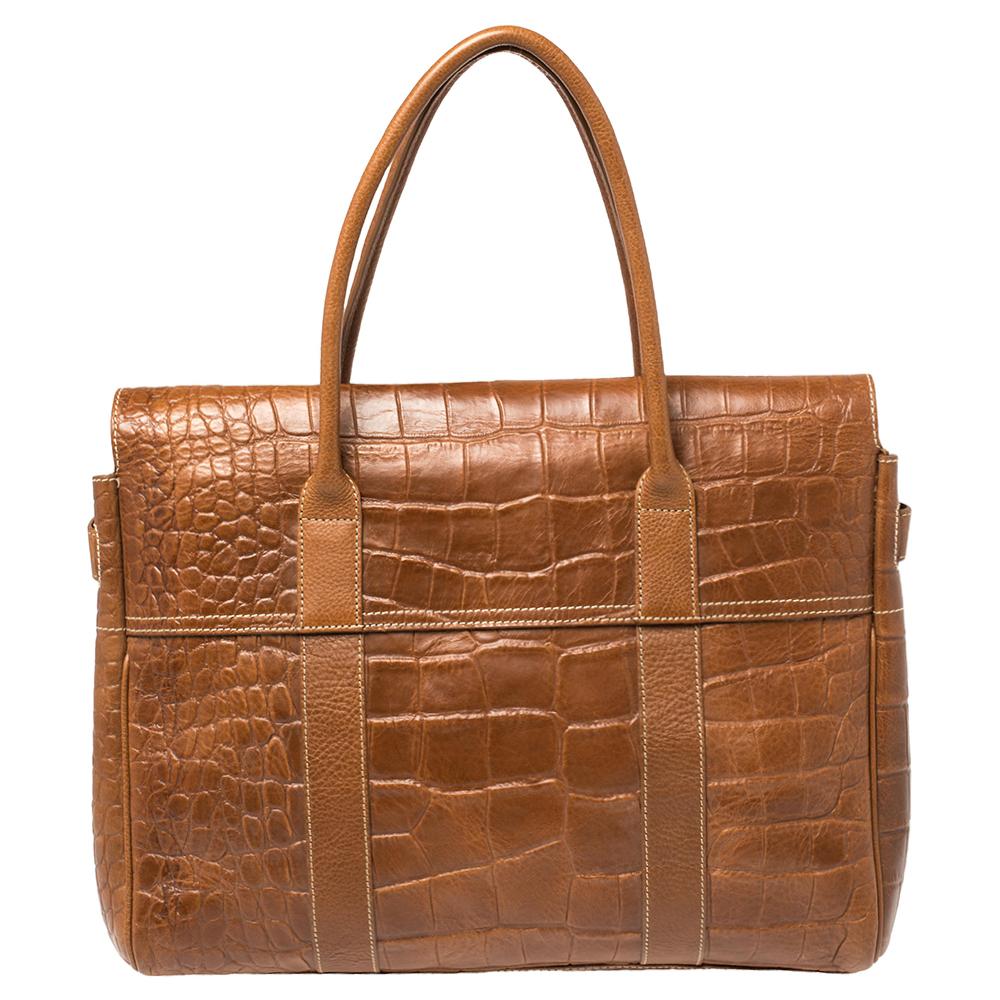 mulberry bayswater croc leather