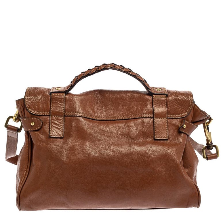 Mulberry Brown Leather Alexa Satchel at 1stDibs