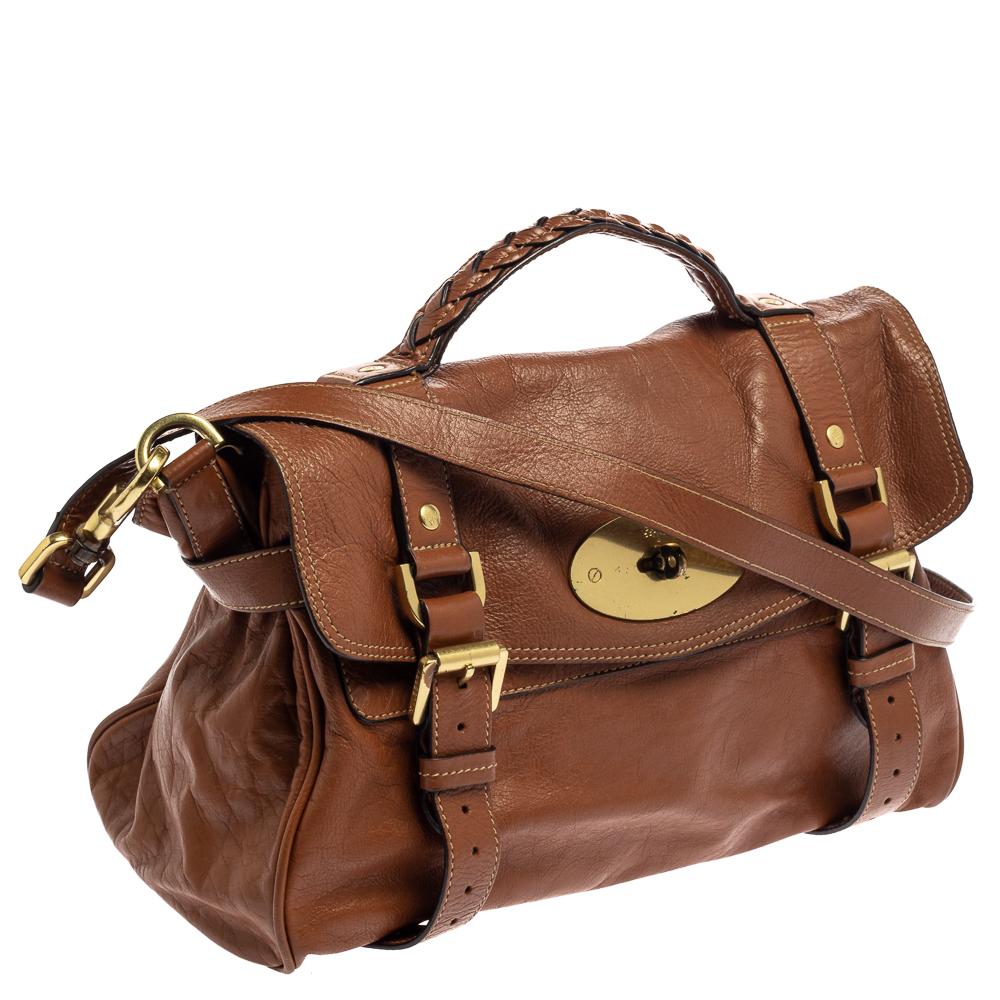 Women's Mulberry Brown Leather Alexa Satchel