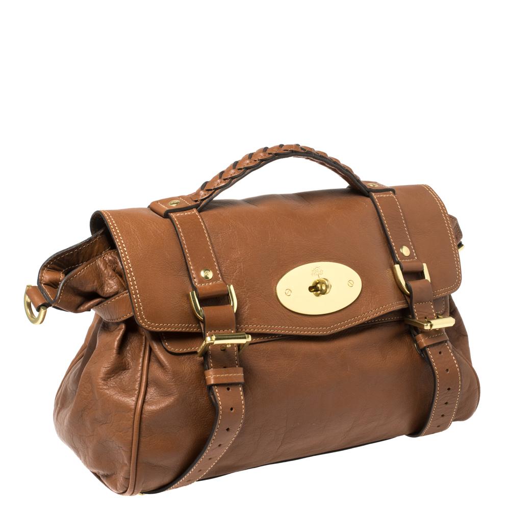 Women's Mulberry Brown Leather Alexa Satchel