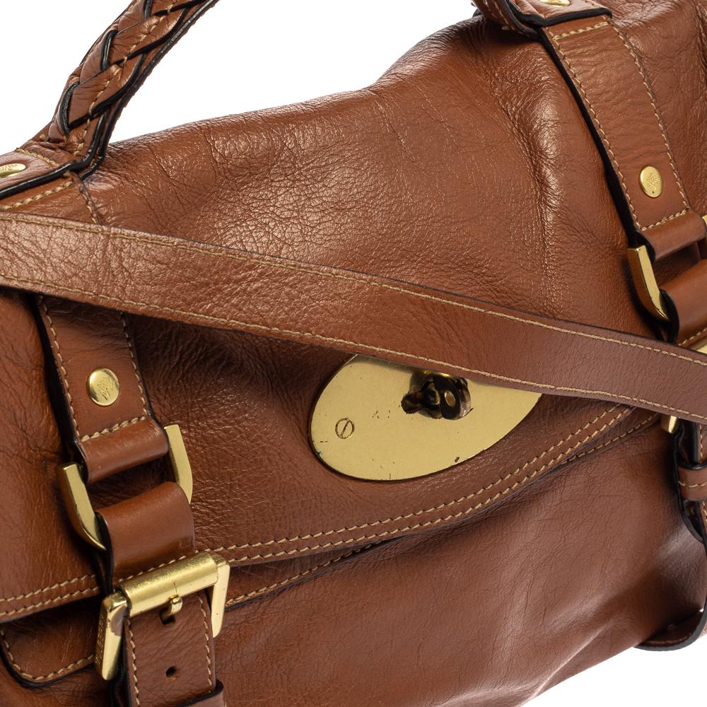 Mulberry Brown Leather Alexa Satchel 4