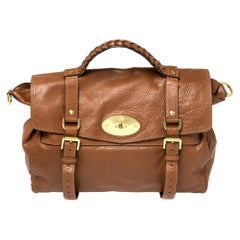 Mulberry Brown Leather Alexa Satchel