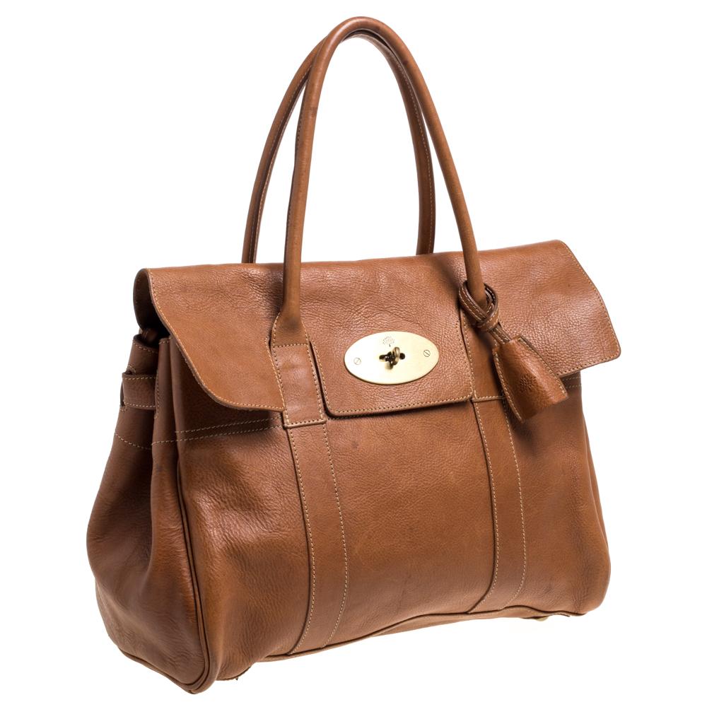 mulberry brown leather bag