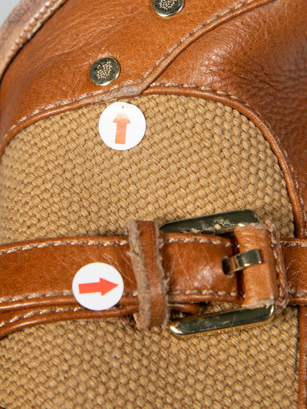 Mulberry Brown Leather Button Detail Boots Size IT 41 For Sale 3