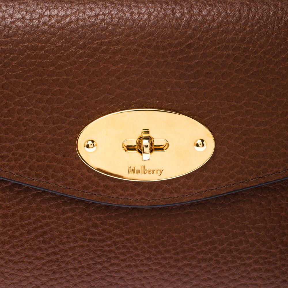 Mulberry Brown Leather Cosmetic Pouch 1