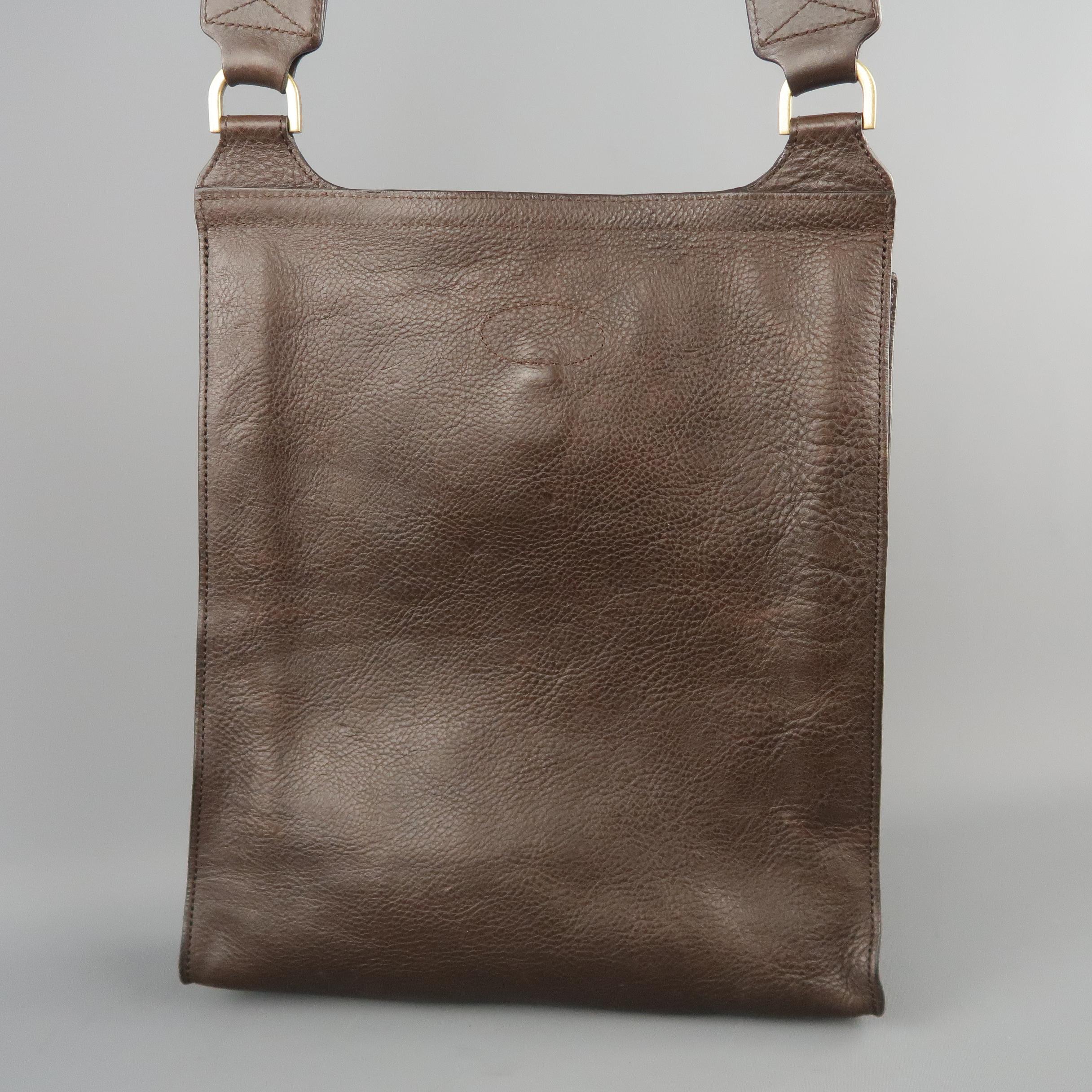 MULBERRY Brown Leather Cross Body Messenger Bag 2