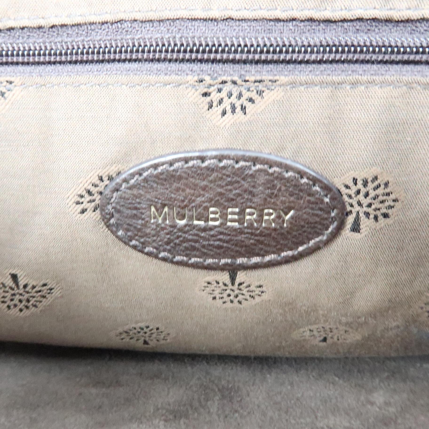 MULBERRY Brown Leather Crossbody Gold Postman Lock Shoulder Bag 5